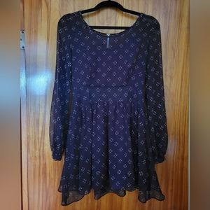 Free People Sheer Plum Dress
